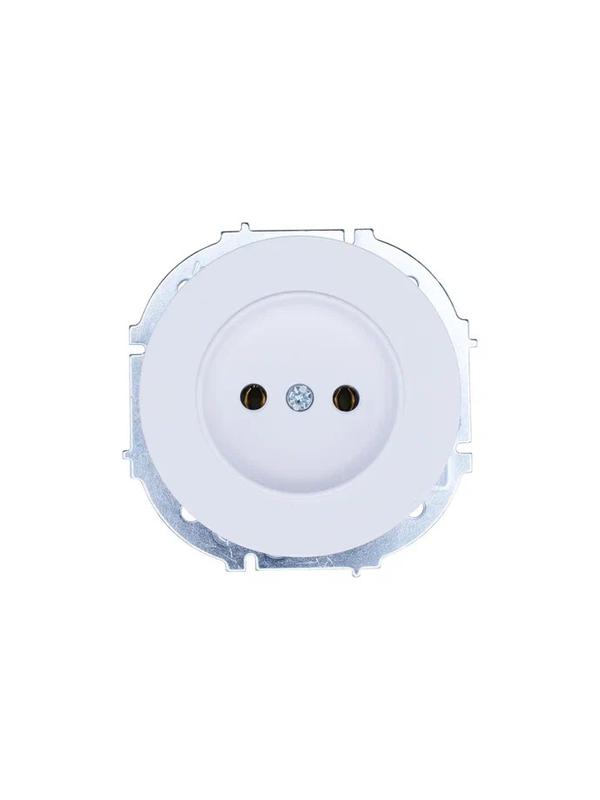 Розетка 1-м СП OSEN без заземл. ПБТ бел. LEZARD 743-0288-121B
