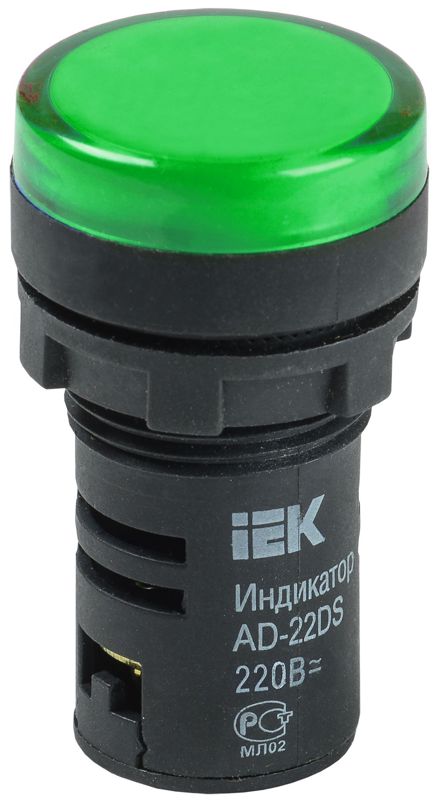 Лампа светосигнальная AD22DS d22мм 110В AC/DC зел. KARAT IEK BLS10-ADDS-110-K06