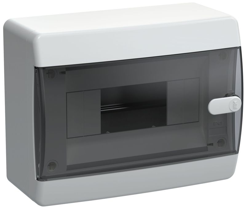 Корпус ЩРН-П-8 UNION Compact IP41 черн. прозр. дверь пластик. IEK UIC-KP12-N-08-41-K01