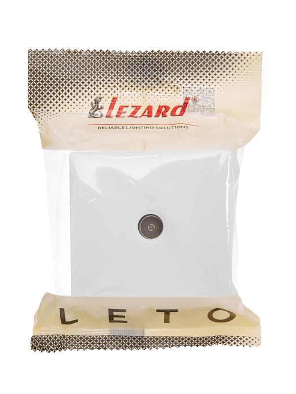 Розетка оконечная TV 1-м ОП LETO бел. LEZARD 752-0200-130