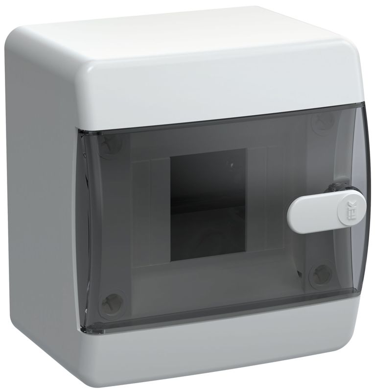 Корпус ЩРН-П-4 UNION Compact IP41 черн. прозр. дверь пластик. IEK UIC-KP12-N-04-41-K01