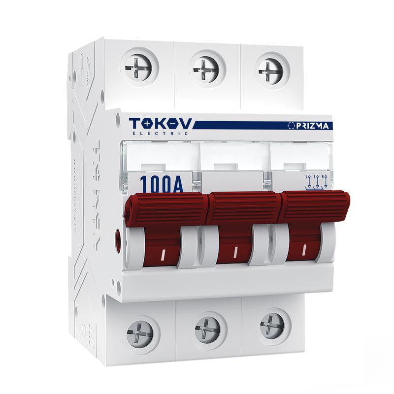 Выключатель нагрузки модульный 3п 100А PRIZMA TOKOV ELECTRIC TKE-PZ60-MDSI-3-100