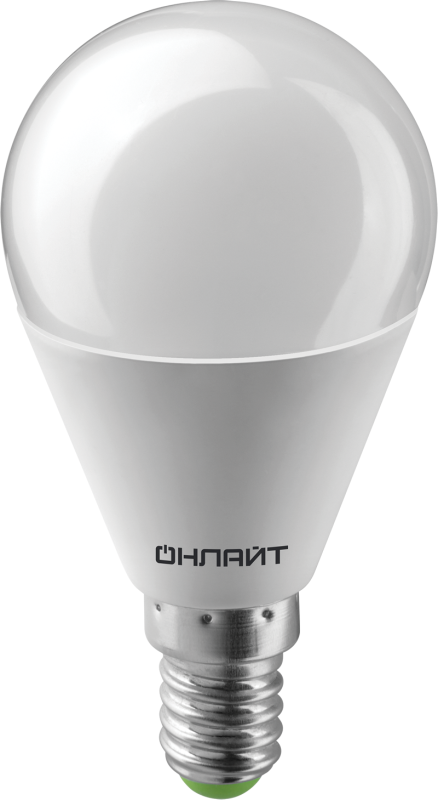 Лампа светодиодная 61 967 OLL-G45-10-230-6.5K-E14 10Вт шар 6500К холод. бел. E14 1000лм 176-264В ОНЛАЙТ 61967