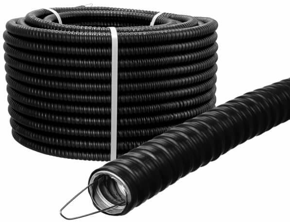 Металлорукав в ПВХ изоляции Р3-ЦПнг 22 черн. (уп.20м) TOKOV ELECTRIC TKE-MR-PVC-22-20-C05