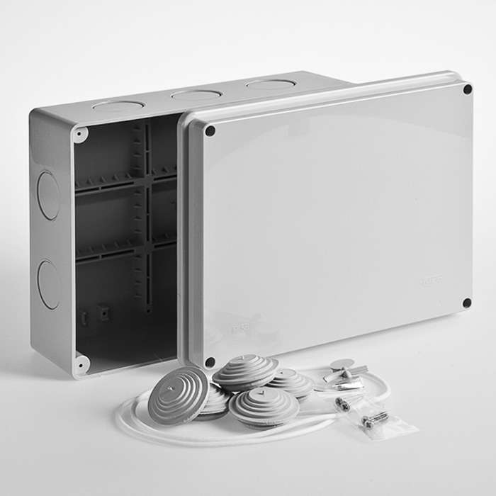 Коробка распределительная ОП 240х195х90мм IP55 без гермовводов Ruvinil 67066