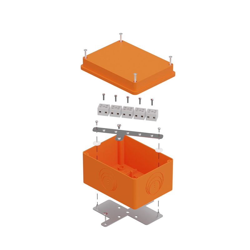 Коробка огнестойкая ОП 40-0351-FR1.5-10 E15-E120 150х110х90 RAL2004 Промрукав 40-0351-FR1.5-10