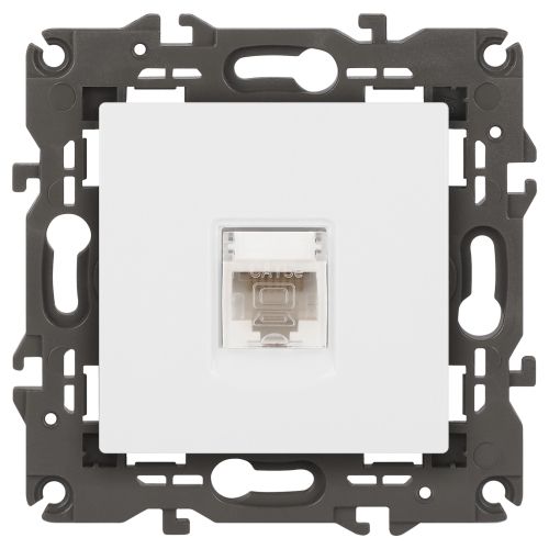 Розетка компьютерная 1-м Elegance 14-3107-01 RJ45 IP20 механизм бел. Эра Б0034302