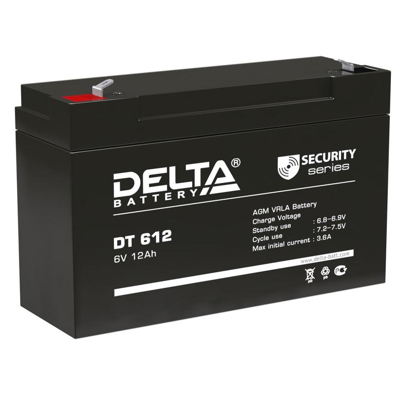 Аккумулятор ОПС 6В 12А.ч DT 612 Delta 4614010040033