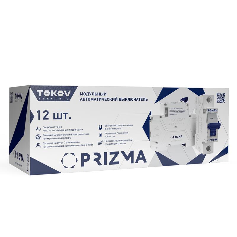 Выключатель автоматический модульный 1п C 2А 6кА PRIZMA TOKOV ELECTRIC TKE-PZ60-MCBI-1-2-C