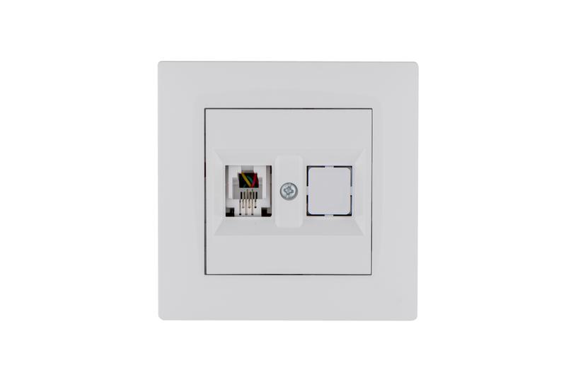 Розетка компьютерная CAT 5+гнездо Karea RIZZ бел. Makel 88001035