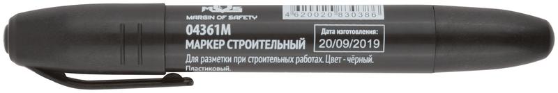 Маркер перманентный строительный черн. MOS 04361М