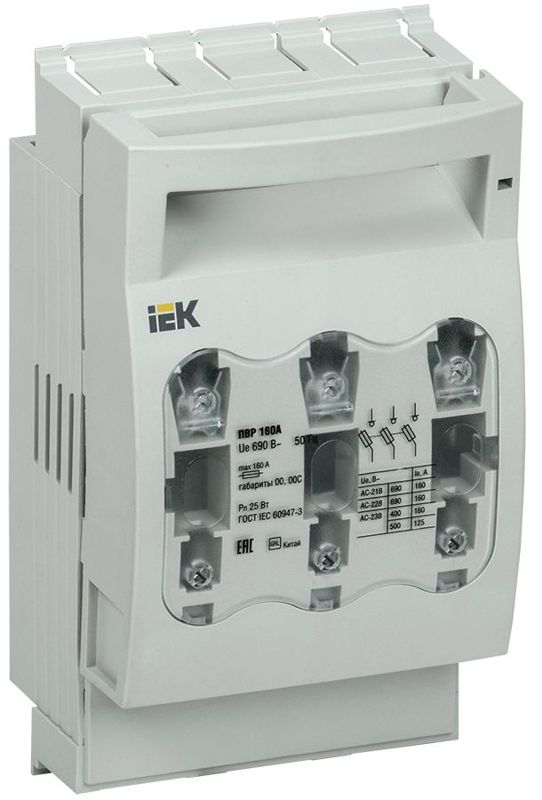 Выключатель-разъединитель-предохранитель 160А KARAT IEK SRP-10-3-160