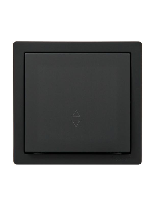 Выключатель проходной 1-кл. ОП LETO черн. бархат LEZARD 752-4200-105