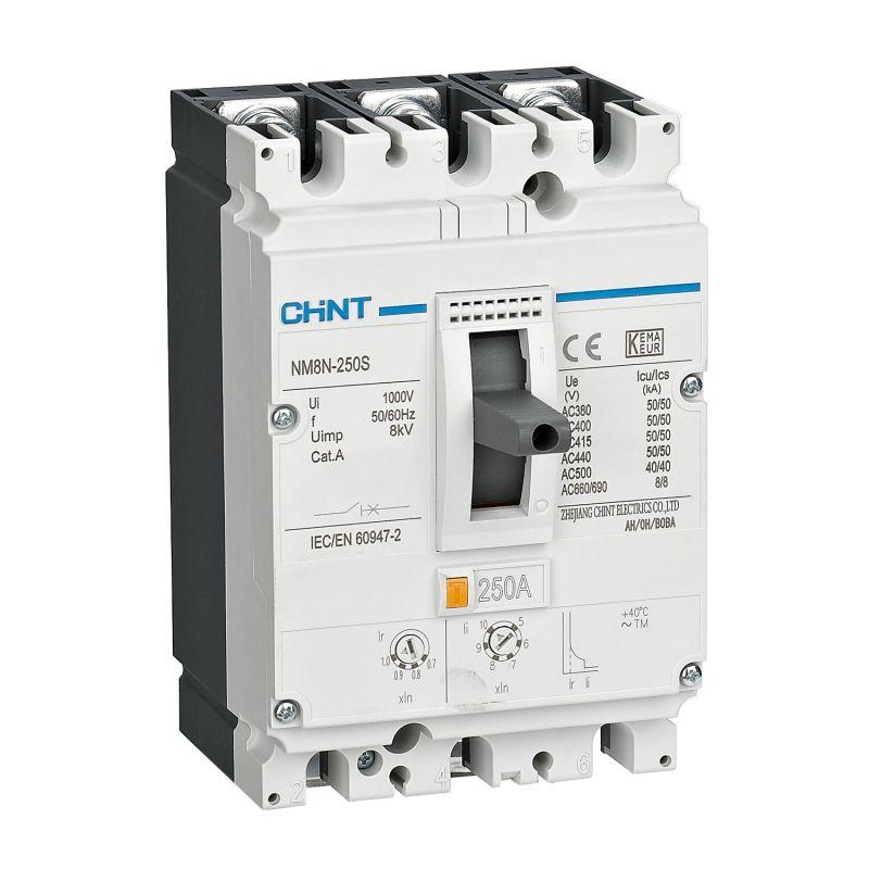 Выключатель автоматический защиты двигателя 3п 250А 50кА NM8N-250S M (R) CHINT 271432