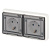 Розетка Эксперт 11-2523-01 2х2P+E гориз. IP55 16А-250В СУ бел. Эра Б0063276