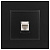Розетка компьютерная 1-м Elegance 14-3107-05 RJ45 IP20 механизм антрацит Эра Б0034306