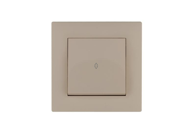 Выключатель проходной 1-клав. Karea RIZZ крем Makel 88010005
