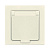 Розетка 1-м СП Афина 16А IP20 с заземл. с крышкой в сборе сл. кость (ivory) Universal A0029-I