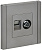 Розетка 2-м TV+RJ45 кат.5E FORTE&PIANO FP536 сталь IEK FP-AK20-1-K46