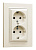 Розетка 2-м СП Karea 16А IP20 с/з крем. Makel 56010082