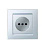 Розетка 1-м СП Simon15 16А IP20 без заземл. защ. шторки бел. Simon 1590444-030