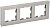 Рамка 3-м BRITE РУ-3-2-БрД стекло дым. IEK BR-M32-G-K30
