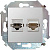 Розетка компьютерная 2-м СП Simon 15 RJ45 кат.5E Systimax механизм бел. Simon 1591593-030