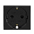 Розетка 1-м 2мод. Viva 16А IP20 2P+E с заземл. защ. шторки черн. DKC 45205