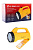 Фонарь аккумуляторный LED3819CSM 9LED + 12SMD 2 режима аккум. SLA 220В желт. Ultraflash 12860