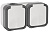 Розетка 2-м ОП TORS 16А IP55 TS222 горизонт. с заземл. с крышкой бел. IEK TS-R26-16-55-G-K41