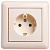 Розетка 1-м СП W59 16А IP20 с заземл. без защ. шторок сл. кость SE RS16-154-28