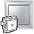 Выключатель 1-кл. СП Valena 10А IP31 с подсветкой механизм алюм. (DIY-упак.) IEK 694340