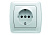 Розетка 1-м СП Carmen 16А IP20 с заземл. бел. Vi-ko 90561008