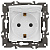 Розетка 1-м СП Эра Elegance 14-2103-01 16А IP20 16AX 250В 2P+E Schuko защ. шторки с крышкой бел. Эра Б0034278