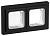 Рамка 2-м СП FLITE Рпро-2-55-ФлЧ IP55 черн. IEK FI-M20-32-55-K02