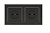 Розетка 2-м СП Karea 10А IP20 б/з дым. металлик Makel 56050017