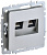 Розетка компьютерная двойн. СП RJ45 кат.5E BRITE РК10-2-БрА механизм алюм. IEK BR-K20-1-K47