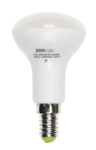 Лампа светодиодная PLED-ECO 5Вт R50 рефлектор матовая 3000К тепл. бел. E14 400лм 230В 50Гц JazzWay 1037015A Лампа светодиодная PLED-ECO 5Вт R50 рефлектор матовая 3000К тепл. бел. E14 400лм 230В 50Гц JazzWay 1037015A