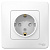 Розетка 1-м СП Blanca 16А IP20 250В с заземл. защ. шторки бел. SE BLNRS001111