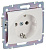 Розетка 1-м СП Valena 16А IP21 2P+E с заземл. защ. шторки немецк. стандарт механизм бел. (DIY-упак.) IEK 694269