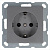 Розетка 1-м Shuko 16А IP20 с заземл. защ. шторки механизм алюм. Jasmart G5501S
