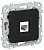 Розетка компьютерная СП FLITE РК6-1-0-ФлЧ RJ45 кат.6 UTP механизм черн. IEK FI-K12-2-K02