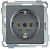 Розетка 1-м СП Bolero РС11-1-0-Б 16А IP20 с заземл. механизм антрацит IEK ERB11-K95-16