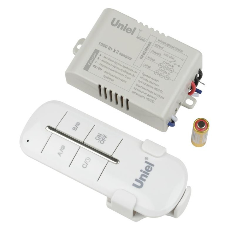 Пульт UCH-P005-G2-1000W-30M для управления светом 2 каналах1000Вт Uniel UL-00003633