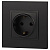 Розетка 1-м СП Эра Elegance 14-2102-05 16А IP20 16AX 250В 2P+E Schuko защ. шторки антрацит Эра Б0034276