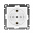 Розетка 1-м СП Афина 16А IP20 с заземл. защ. шторки механизм бел. Universal A0049