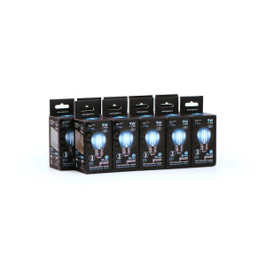 Лампа светодиодная филаментная Black Filament 9Вт P45 шар 4100К нейтр. бел. E27 710лм GAUSS 105802209