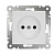 Розетка 1-м СП Karea 10А IP20 без заземл. механизм бел. Makel 57001022