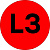 Наклейка "L3" d20мм PROxima EKF an-2-15-2