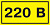 Символ "220В" 20х40 IEK YPC10-0220V-1-100